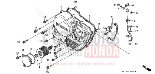 PANNEAU CARTER-MOTEUR D. NX650P de 1993